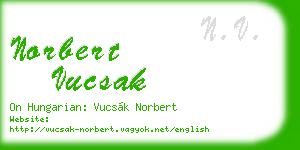 norbert vucsak business card
